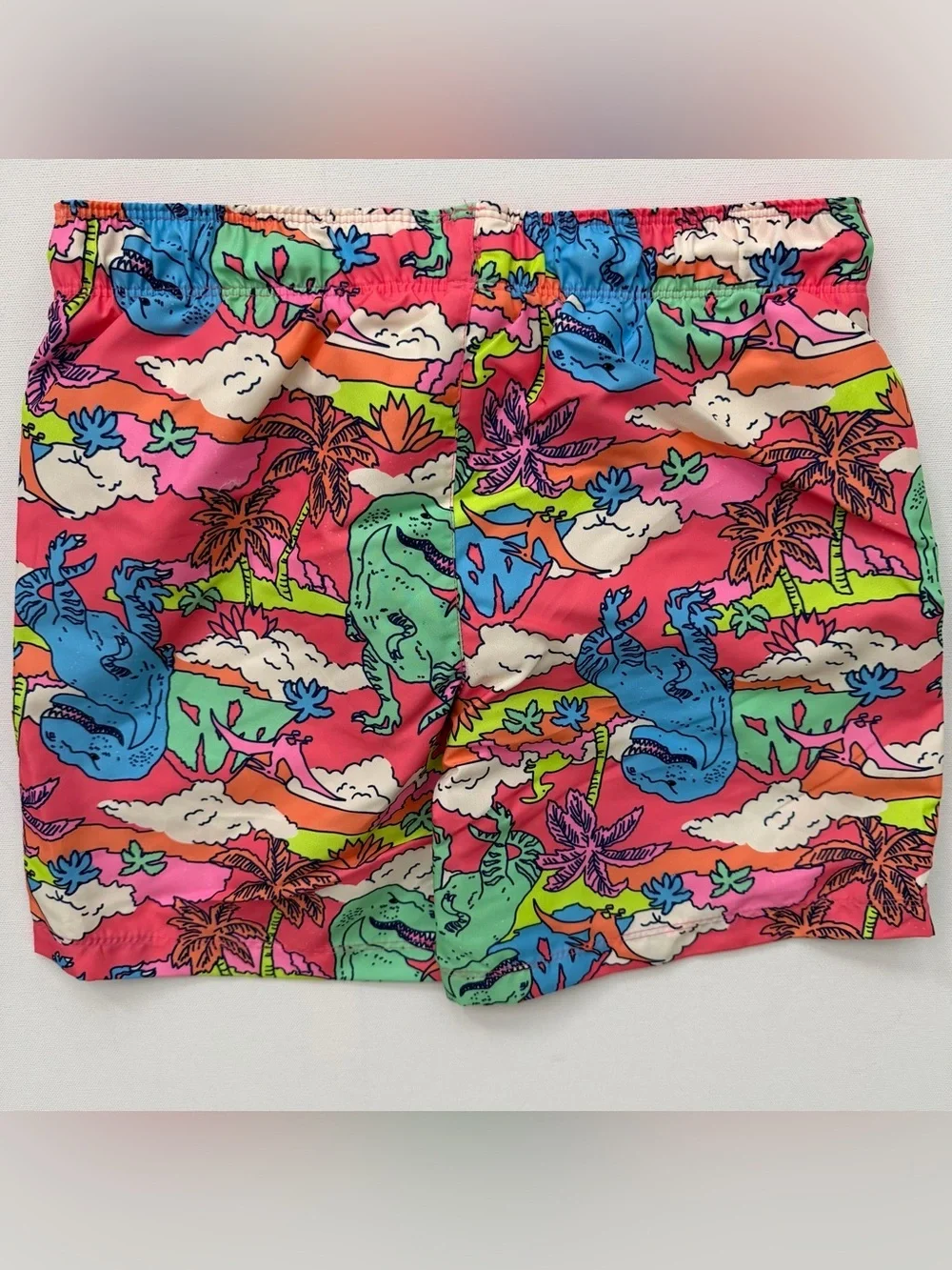 Cat & Jack Neon Dino Print Swim Trunks Size M (8) HUSKY